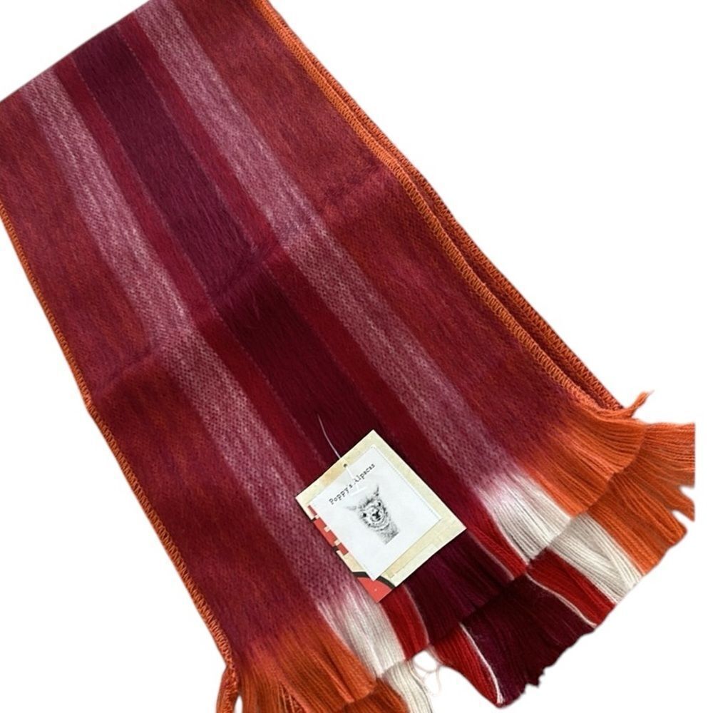 Beautiful alpaca scarf from Ecuador hand loomed -so soft and warm!
